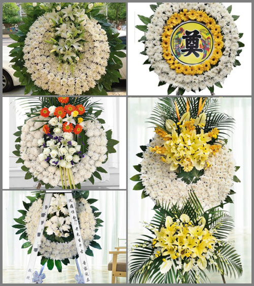 上海崇明区陈家镇陈南村花圈速递